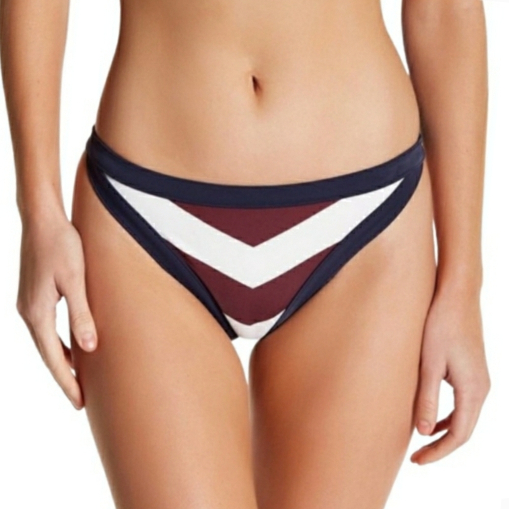 TED BAKER Dallia Navy Rowing X-Small Stripe Bikini Bottom NWT